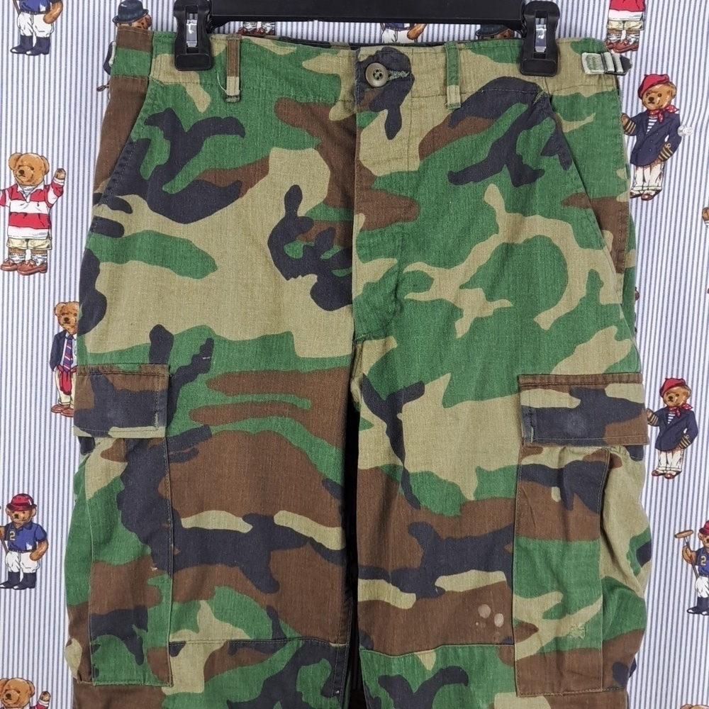 US Army Military Woodland trousers combat BDU cargo Small long camo Army pants